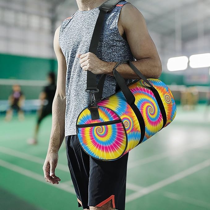 Gym Sports Travel Workout Bag Tie Dye (4) Dance Yoga Gymnastics Bag Basketball Football Weekender Bags for Men Women