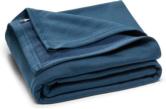 MV Sport Lightweight Sweatshirt Blanket Throw – Warm & Cozy, Breathable Oversized Fleece Knit, Couch, Bed, Travel, Cold Nights, and Outdoors – Soft Light Weight Blanket 54" x 84" Vintage Blue