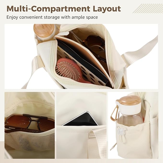 Women'S Gym Duffle Bag, Versatile Small Travel And Fitness Tote With Wide Straps And Wet Pocket