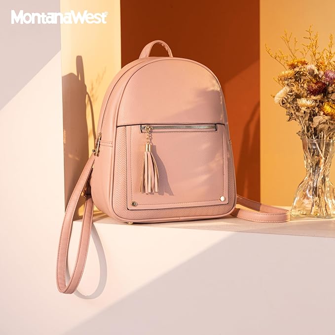 Montana West Girls Backpack Purse Gifts for Kids Anti Theft Backpack with Secured Zipper & Tassel