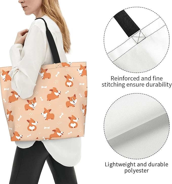 Tote Bag for Women Large Beach Bag Reusable Grocery Bags Handbag for Travel Shopping