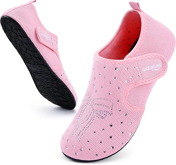 WateLves Water Shoes for Women Men Swim Beach Aqua Socks House Slippers Quick Dry Barefoot Travel Shoes with Adjustable Magic Tape for Pool Diving Boating Yoga