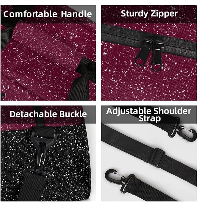 Personalized Maroon Glitter Cheer Bag for Cheerleaders, Custom Sport Gym Bag Dance Bag Travel Duffle Bag Cheerleading Gifts for Women