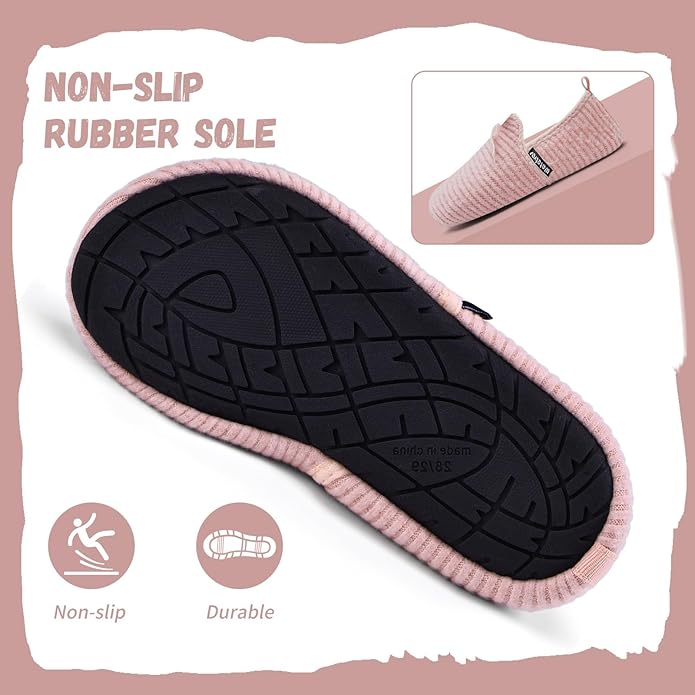 WateLves Kids Toddler Slippers Girls Boys Slip on House Shoes Lightweight Anti Slip Sock Slippers Winter Indoor Outdoor Walking Shoes