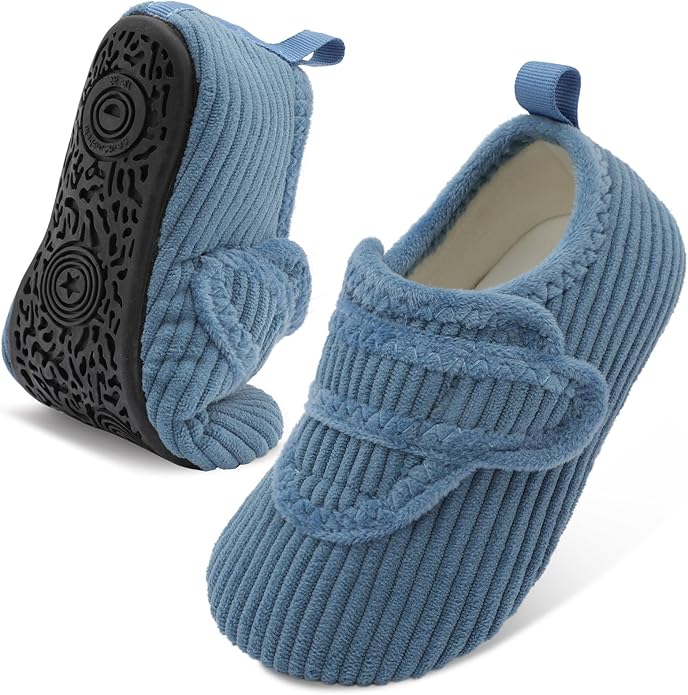 LeIsfIt Toddler Slippers Boys Girls House Shoes Soft Warm Kids House Slippers Slip on Cozy Bedroom Sock Shoes Non-slip Indoor Outdoor Slipper Shoe