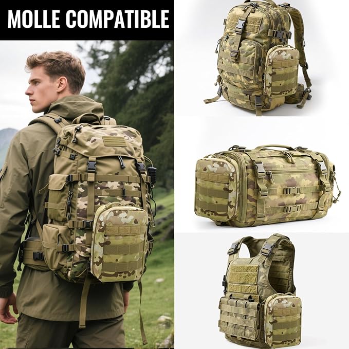 Qavctw Tactical Pouch Utility Organizer Molle Pouches EMT Ifak Medical First Aid Kit Utility Pouch with Two Zippers for Outdoor Tactical Survival Bag
