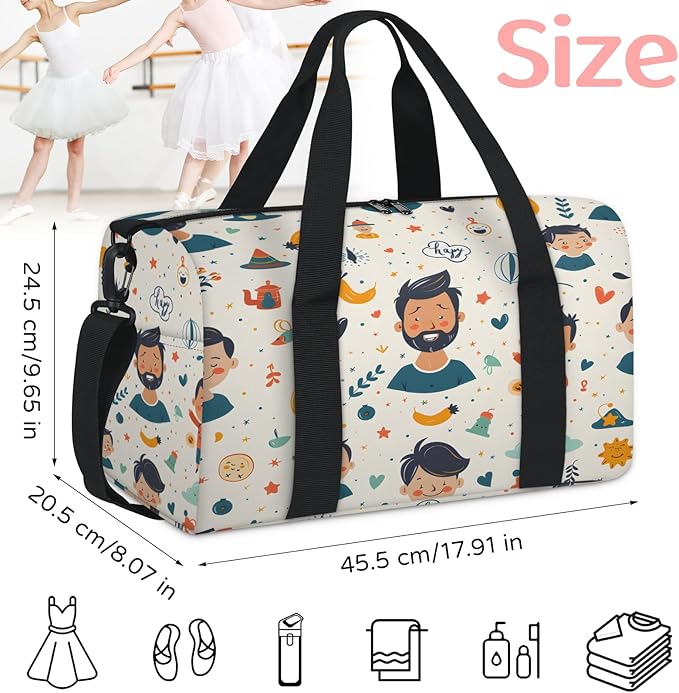 Father's Day Travel Duffle Bag for Women Men, Overnight Weekender Bag, Carry on Tote for Sport Gym