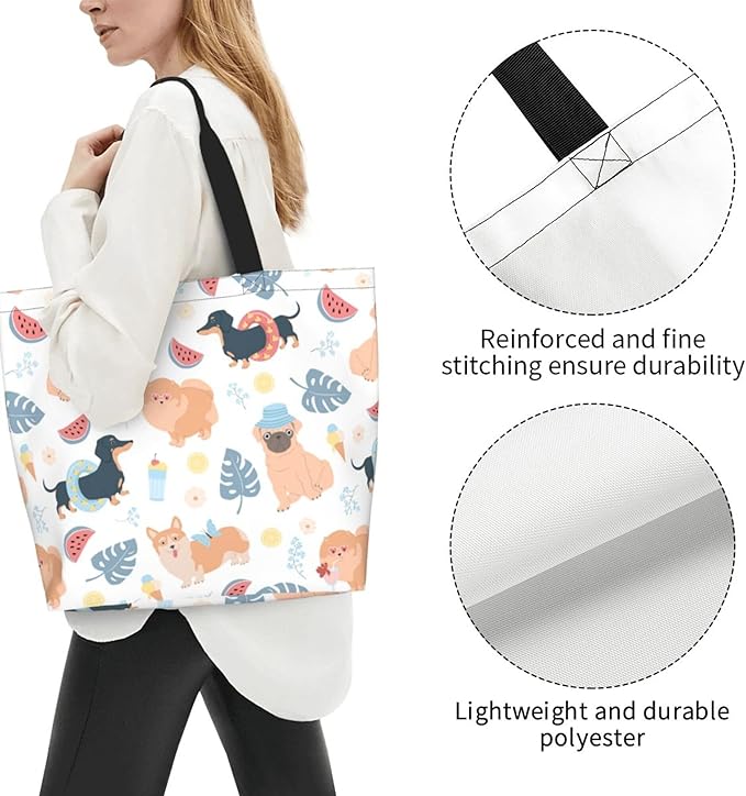 Tote Bag for Women Large Beach Bag Reusable Grocery Bags Handbag for Travel Shopping