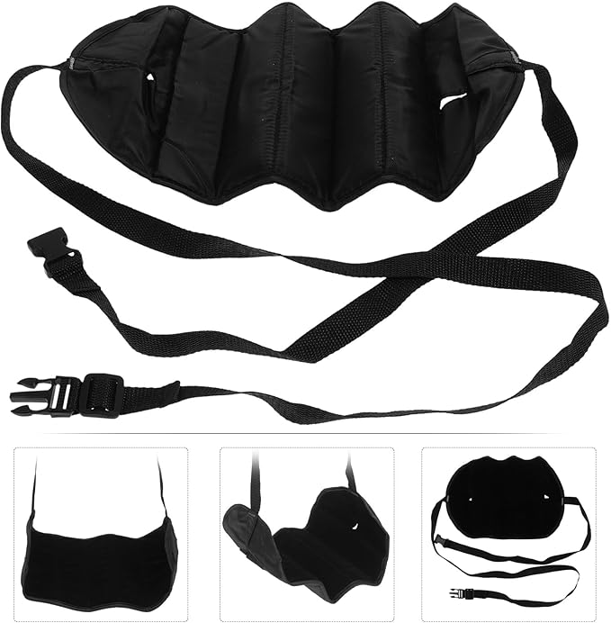 HEMOTON Airplane Foot Hammock Footrest Black Integrated Travel Foot Hanger Portable Office Desk Footrest for Long Flight and Work Comfort