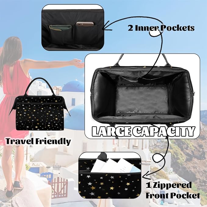 Starry Sky Overnight Weekender Bag for Women Men Travel Duffel Bags Waterproof Luggage Carry on Sports Yoga Gym Bag