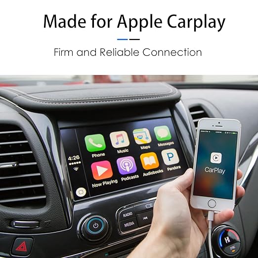 Short CarPlay Lightning Cable, 20 inch USB A to Lightning Cable for Apple iPhone 14, 14 Plus, 14 Pro Max, 13, SE 2nd/12/11/Xs/XR/8/7, iPad Air 4/5/ 6/7/8, Mini 2/3/4/5 Charger Cord, Car Charging Cable