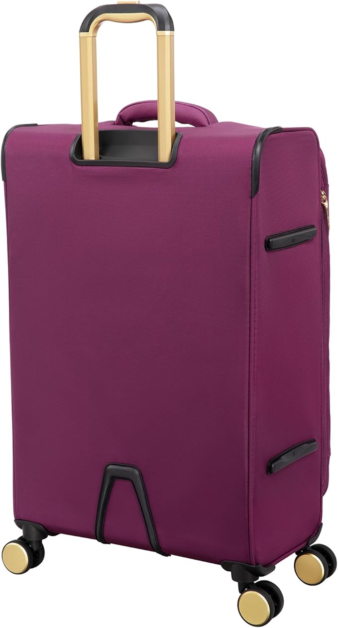 It Luggage Glimmering 32" Softside Checked 8 Wheel Expandable Spinner, Amaranth