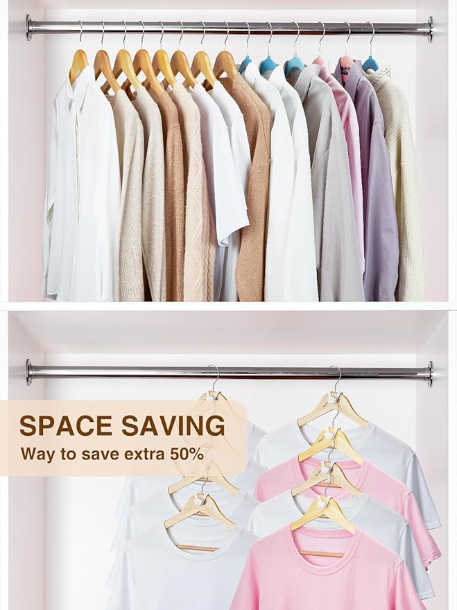 Smartor Hanger Hooks 30 Pack, Closet Storage and Organization as Hangers Space Saving, Hanger Add on Hook as Closet Organizer, Stacking Hangers, Cascading Space Saver White