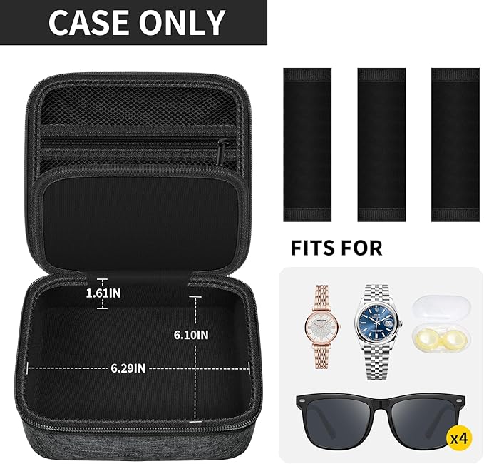 Travel Sunglass Organizer Case for Quay Polarized Sunglasses Men Women, Trendy Glasses Storage Box (Bag Only)
