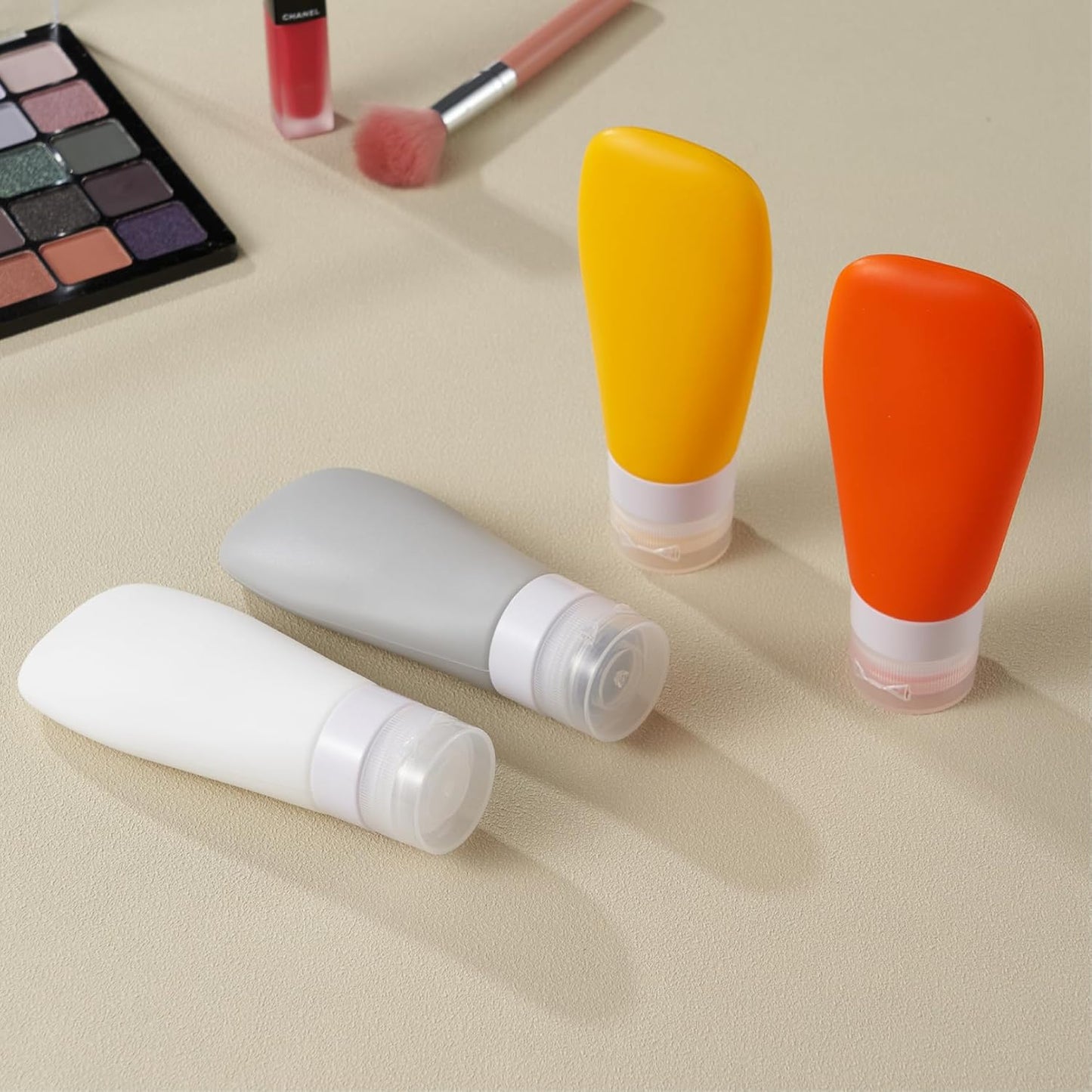 INSFIT Portable Travel Bottles, TSA Approved Leak Proof Containers for Toiletries, BPA Free Refillable Accessories for Shampoo, Body Wash, Liquids (4 Pack)