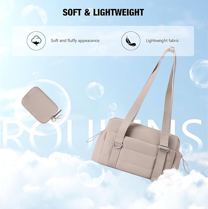 ROULENS Small Gym Bag for Women 2 Set Mini Gym Duffle Bag with Wet Compartment and Coin Wallet, Gym Tote Bag for Workout/Sport/Travel