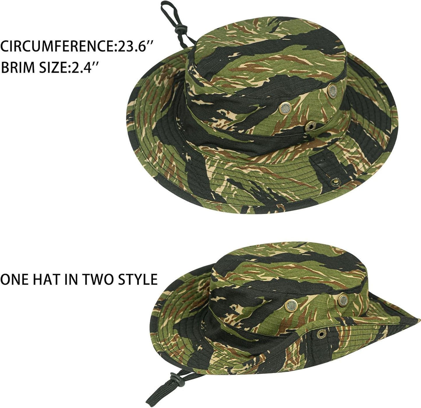Sun Hats for Men Women Boonie Hat Foldable Fishing Hat UPF 50+ Bucket Hat for Fishing Hiking Garden Safari Beach