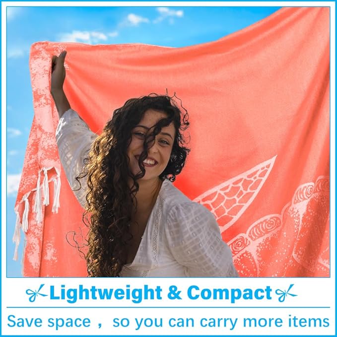 Oversized Turkish Beach Towel Blanket XXL Cotton Sandproof Towels Boho Woven Extra Large Big Sand Free Giant Throw Blankets Huge Quilt XL Picnic Camping Necessities Cloud for Adult Gifts