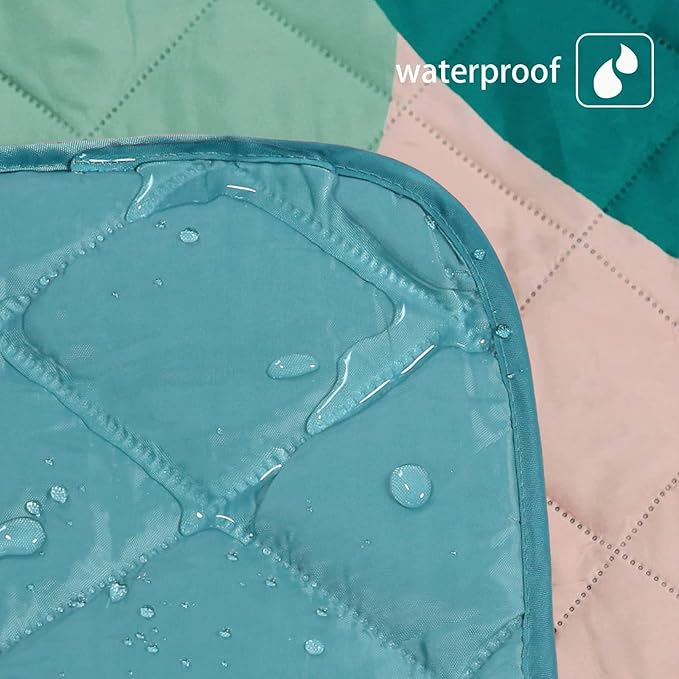 Exclusivo Mezcla Waterproof Picnic Blanket 60x80 Inches Large Multicolor Floral Polyester Sandproof Modern Camping Blanket