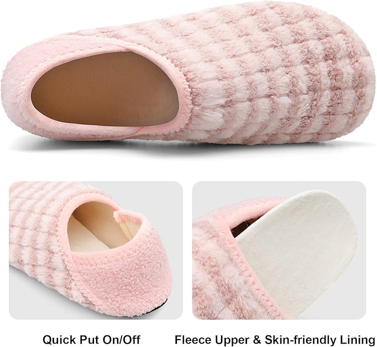 BARERUN Slippers Bulk for Women Men with Rubber Sole Soft-Lightweight House Slipper Socks Wide Barefoot Slippers Around House Shoes Non Slip Indoor/Outdoor