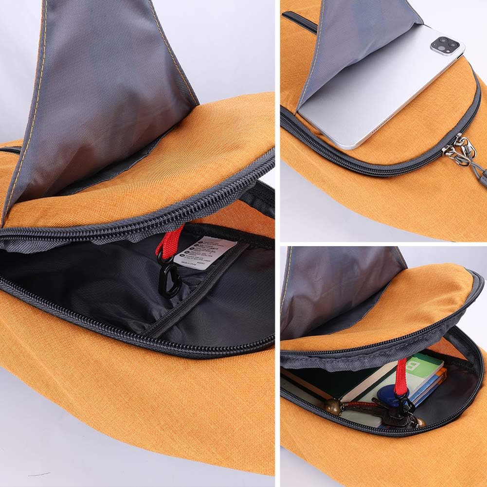 WATERFLY Crossbody Sling Backpack Sling Bag Travel Hiking Chest Bag Daypack