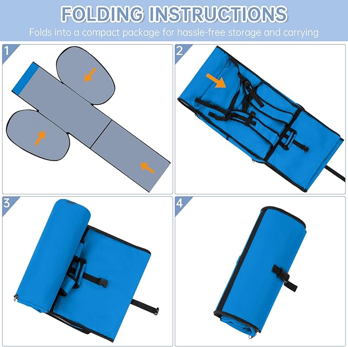Padded Car Seat Travel Bag Compatible with Doona, Infant Car Seat Travel Bag, Foldable Car Seat Stroller Gate Check Bag for Airplane (Sky Blue)