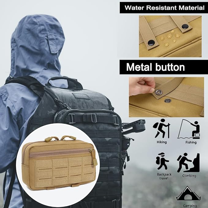 Tactical MOLLE EDC Tool Pouch – First Aid Kit Bag & Phone Holder, Compact EMT Utility Waist Pack for Outdoor Sports, Hunting, Survival, and Emergency Gear Accessories