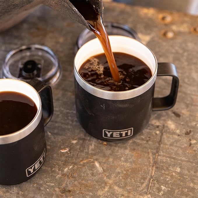 YETI Rambler 14 oz Ceramic Lined Stackable Mug, Vacuum Insulated, Stainless Steel with MagSlider Lid, Moon Dust