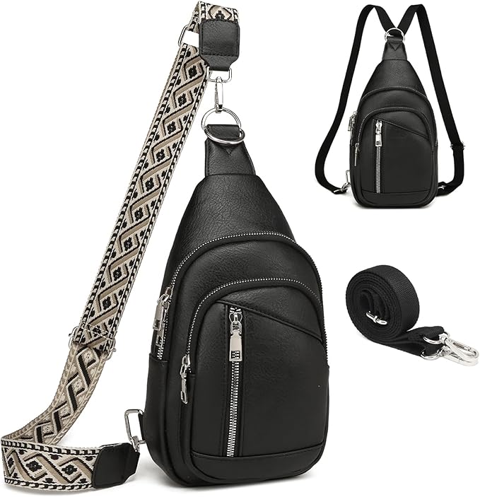 MYHOZEE Small Diaper Bag Crossbody Sling Purse for Women - 2 in 1 Leather Backpack with 2 Straps for Short Trips Work Daily | Mini diaper bag, Instant Wipes pocket, Adjustable Straps, Credit card slot, Moms and dads, Reusable Wipe pouchs