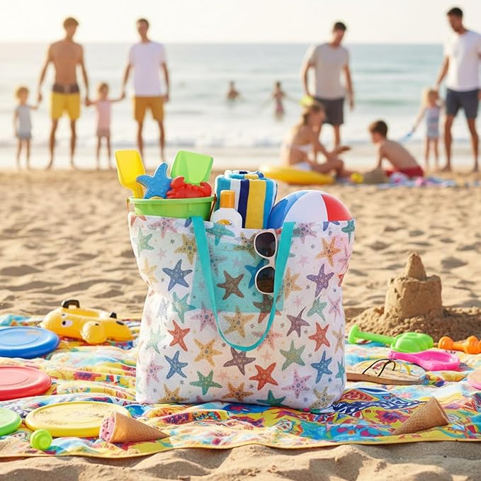 3 Pcs Mesh Beach Bags Portable Mesh Shower Beach Toy Bag With Drawstring Extra Large Tote Hanging Toiletry Bath Organizer for Camping Swimming Gym Travel