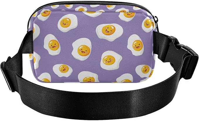 Kawaii Fried Eggs Fanny Pack for Women Men Water Resistant Fashion Waist Packs with Adjustable Strap Belt Bag for Travel Workout Jogging Hiking 21219093