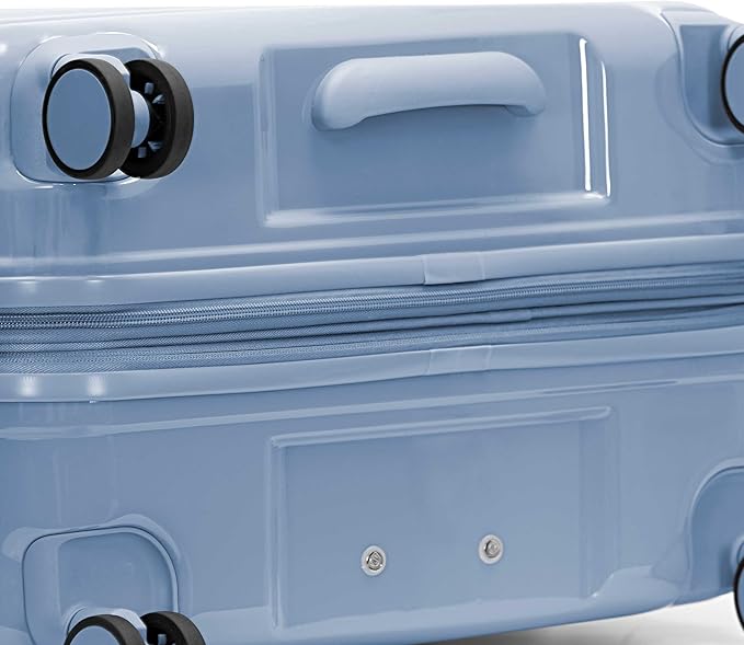 Traveler's Choice Edinburgh II Hardside Spinner Luggage, TSA Lock, Blue, 25" Medium