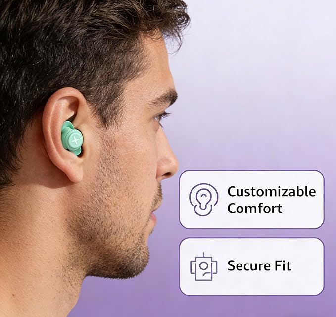 Noise Reducing Earplugs with Sleep Mask – Reusable Silicone Earplugs for Sleeping, Snoring Relief, Travel & Relaxation | Comfortable Fit with Multiple Sizes & Carry Case
