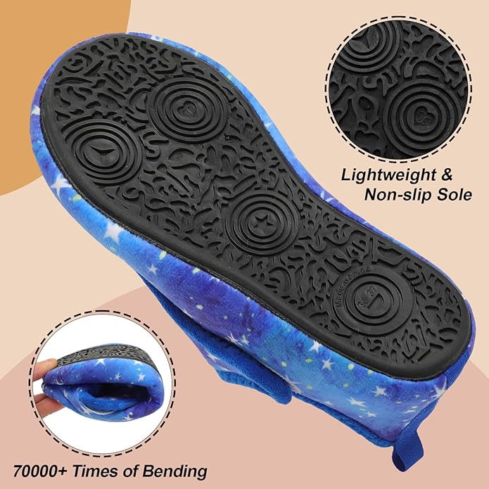 BARERUN Slippers for Women Men Wide House Diabetic Shoes for Women Men Warm Arthritis Edema Swollen Neuropathy Socks Slip on Adjustable Fuzzy Comfy Soft Womens Mens Bedroom Sliipers