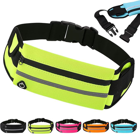 Anti-Theft Invisible Waist Bag - 2026 Lightweight Waterproof Money Belt, Multifunctional Running Belt with Water Bottle Strap, Hidden Travel Pouch for Passport Phone (Green)