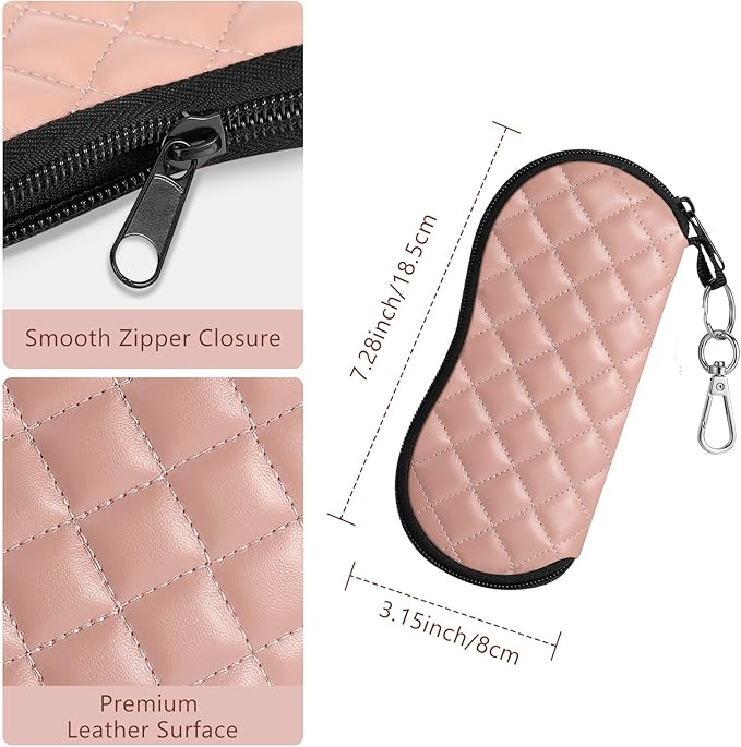 MoKo Sunglasses Soft Case Ultra Light Neoprene Zipper Eyeglass Case for Men Women