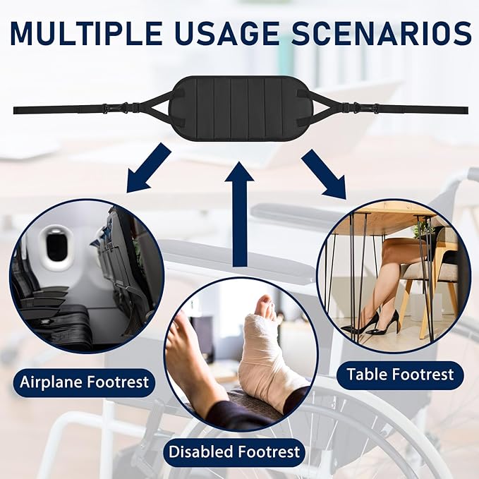 2 Pcs Wheelchair Leg Rest Footrest Hammock Adjustable Footrest Hanging Foot Sling Wheelchair Accessories for Foot Rest Replacement