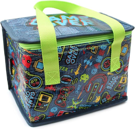 Fashion Stationery Insulated Lunch Bag Kids Lunch Box Folding Reusable Lunchbags for Girls or Boys Lunch Box for School, Beach or Travel Small Cooler or Picnic Coolers