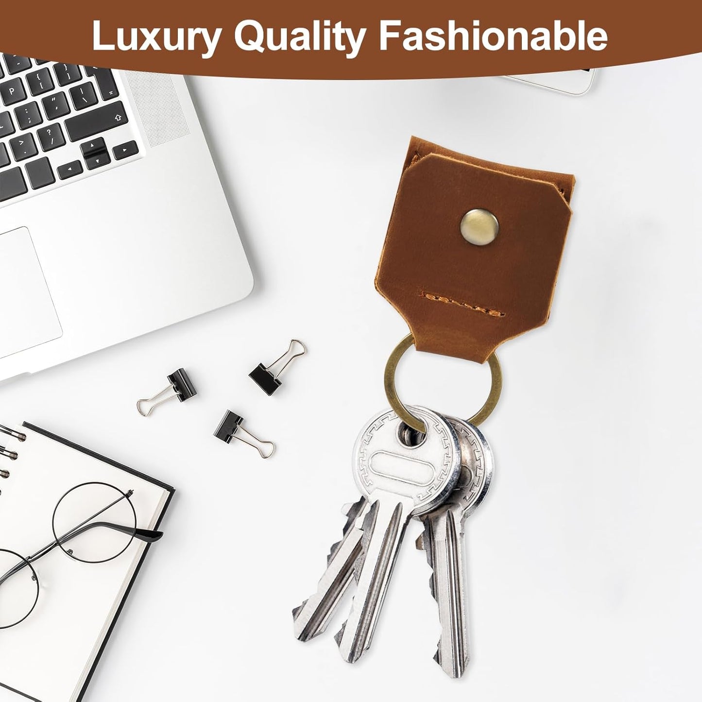 Jack&Chris Genuine Leather SD Card Holder Keychain, Anti-Shock Anti-Dust SD Card Case, Portable Camera Accessories for SD CF CFexpress Micro SD Nano SIM and Micro SIM Cards, Dark Brown 2 Packs