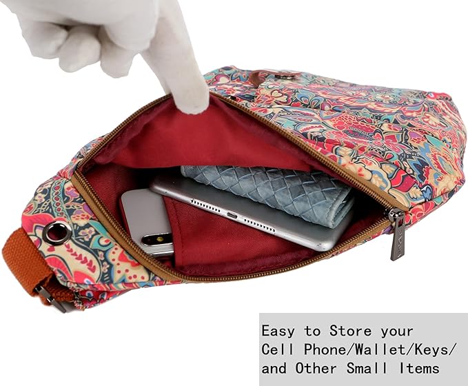 Women's Floral Small Sling Bag Anti Theft Travel purse Bag Crossbody Chest Shoulder Bag XB-16 | Floral, Anti Theft, Travel purse, Bag, Chest