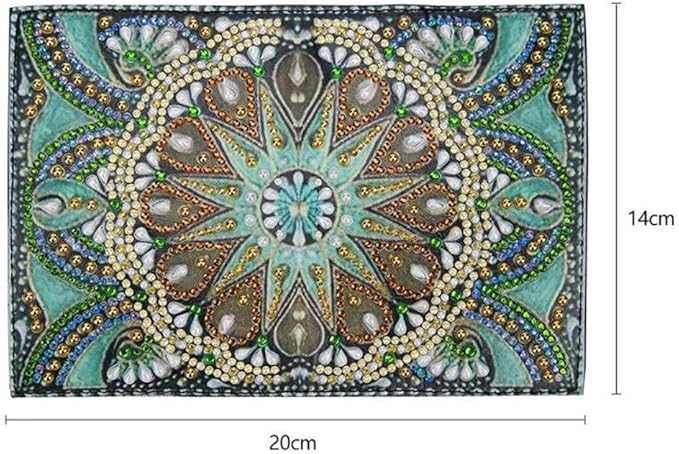 Diamond Painting Passport Holder, DIY Special Shaped Crystal Rhinestone Painting Travel Passport Protective Leather Cover for Boarding Pass, ID Card, Driver's License-20X14CM