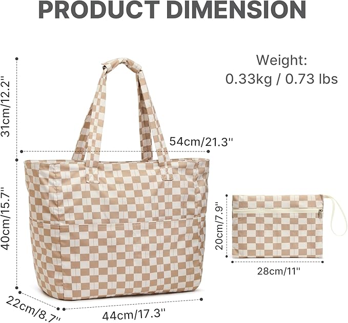 G4Free XL Beach Bag Waterproof Sandproof, Large Foldable Beach Tote with Zipper for Women, Pool Travel Swim Grocery Tote Bag