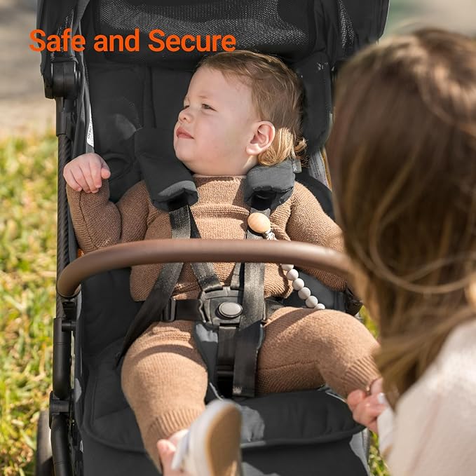 MAMAZING Ultra Air Lightweight Baby Travel Stroller with Carbon Fiber Frame, Compact & Airplane-Friendly, One-Handed Fold, 11.6 lbs, Perfect for Toddlers, Organizer & Cushion Included, Black