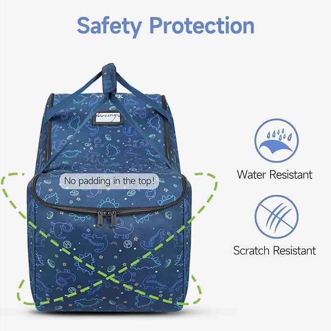 YOREPEK Infant Car Seat Travel Bag Compatible with Nuna Pipa Car Seat and Base,Fit for Graco SnugRide 35 Lite and Base,Car Seat Carrier for Airport,Carseat Travel Cover for Baby Travel Essentials,BLUE