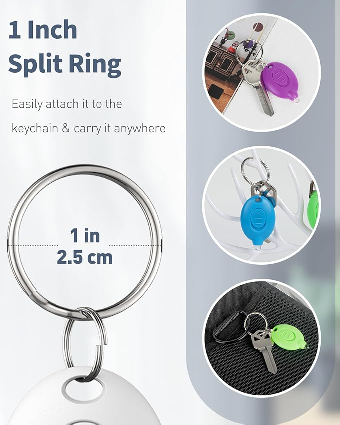 Uniclife 10 Pack LED Keychain Flashlight Mini LED Keychain Light 12 Lumen Portable Ultra Bright Battery Powered Key Ring Torch for Outdoor Camping Hiking and Emergency Lighting, 5 Colors of Shells
