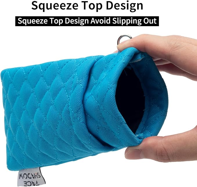 Face Shadow Double Glasses Case Soft Eyeglass Case For Women Men Squeeze Top Sunglasses Case With Cleaning Cloth