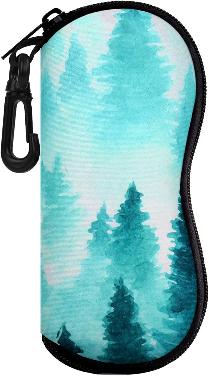 MoKo Sunglasses Soft Case Ultra Light Neoprene Zipper Eyeglass Case for Men Women
