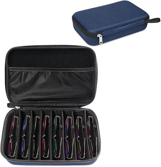 Bukere Travel Sunglasses Organizer Case Adjustable Slot For Multiple Eyeglasses Hard-shell Portable Storage Box for Men Women