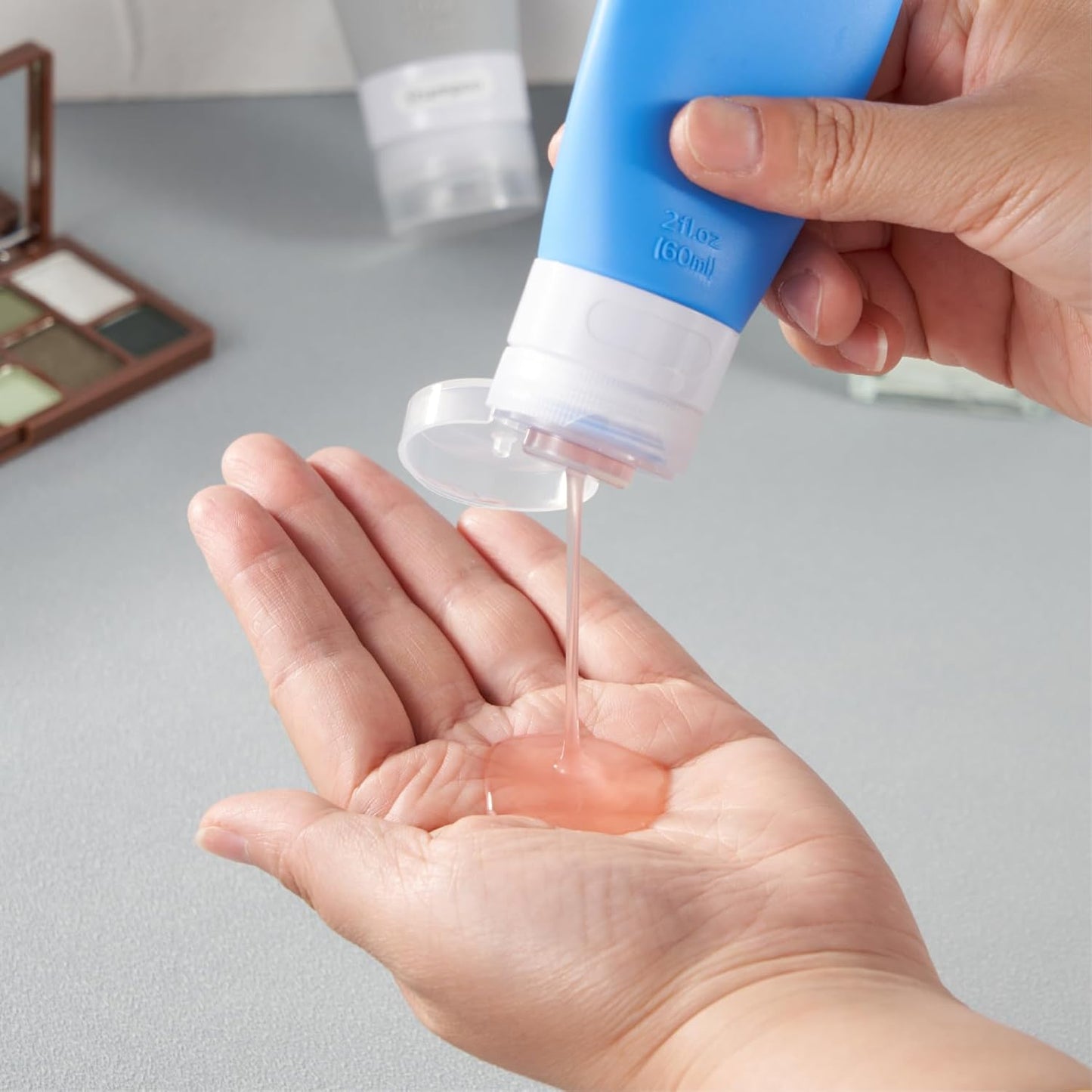 INSFIT Portable Travel Bottles, TSA Approved Leak Proof Containers for Toiletries, BPA Free Refillable Accessories for Shampoo, Body Wash, Liquids (4 Pack)