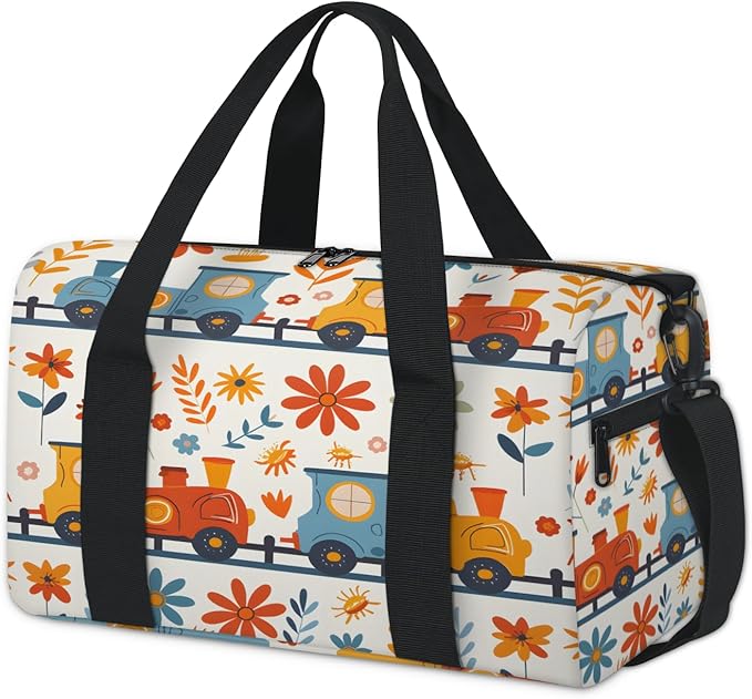 Train Travel Duffle Bag for Women Men, Overnight Weekender Bag, Carry on Tote for Sport Gym